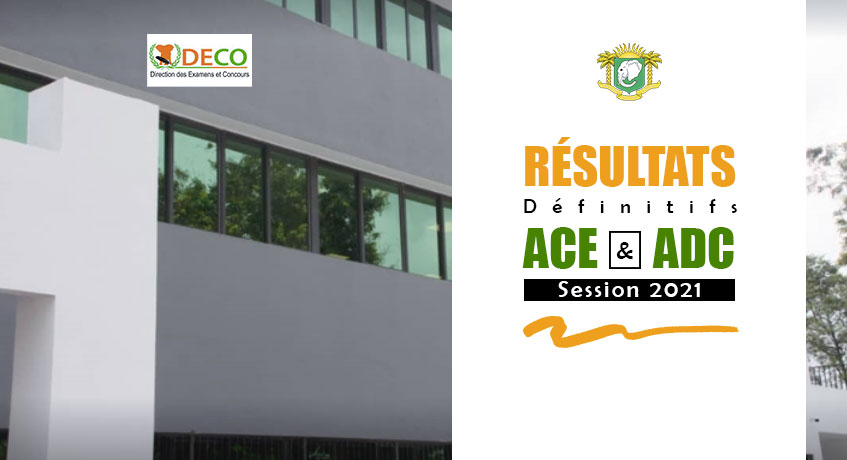 Résultats définitifs des Concours ACE et ADC Session 2021