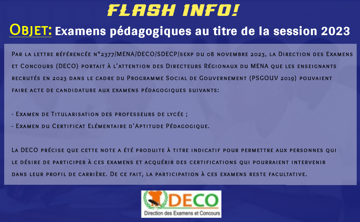 NOTE D'INFORMATION