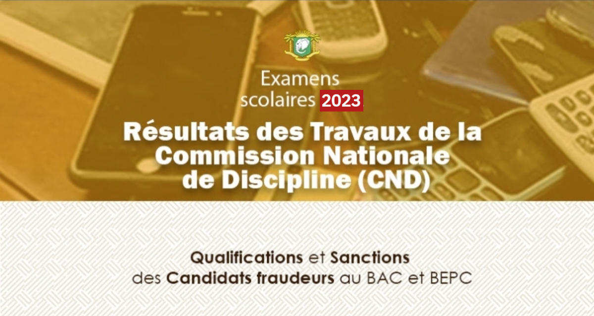 Résultats des travaux de la Commission Nationale de Discipline (CND) session 2023